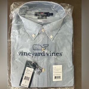 NWT Men’s Vineyard Vines Oxford Blue Long Sleeve Button Down Dress Shirt.
